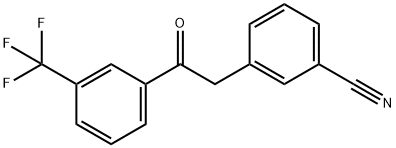 2-(3-CYANOPHENYL)-3'-TRIFLUOROMETHYLACETOPHENONE Struktur
