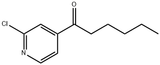 2-クロロ-4-ヘキサノイルピリジン 化学構造式