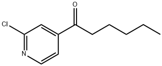 2-CHLORO-4-HEXANOYLPYRIDINE Structure