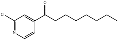 2-クロロ-4-オクタノイルピリジン 化学構造式