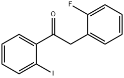 2-(2-フルオロフェニル)-2'-ヨードアセトフェノン 化学構造式