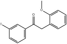 1-(3-碘苯基)-2-(2-甲氧基苯基)乙-1-酮, 898784-91-3, 结构式