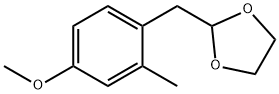 4-メトキシ-2-メチル(1,3-ジオキソラン-2-イルメチル)ベンゼン 化学構造式