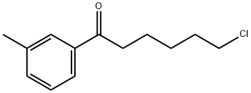 6-クロロ-1-(3-メチルフェニル)-1-オキソヘキサン 化学構造式