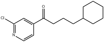 3-クロロ-4-ピリジル(3-シクロヘキシル)プロピルケトン 化学構造式