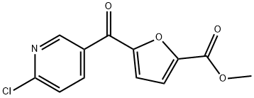 2-クロロ-5-(5-メトキシカルボニル-2-フロイル)ピリジン 化学構造式
