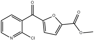 2-クロロ-3-(5-メトキシカルボニル-2-フロイル)ピリジン 化学構造式