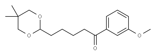 5-(5,5-DIMETHYL-1,3-DIOXAN-2-YL)-3'-METHOXYVALEROPHENONE Struktur