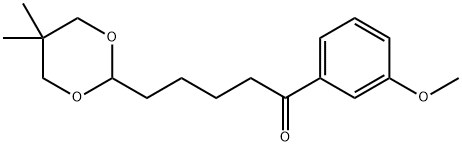 5-(5,5-DIMETHYL-1,3-DIOXAN-2-YL)-3'-METHOXYVALEROPHENONE Structure