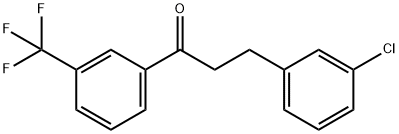 3-(3-クロロフェニル)-3'-トリフルオロメチルプロピオフェノン 化学構造式