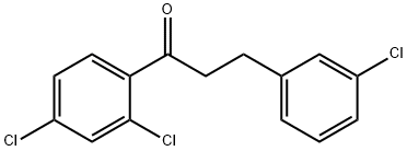 3-(3-クロロフェニル)-2',4'-ジクロロプロピオフェノン 化学構造式