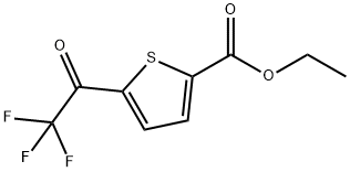 5-トリフルオロアセチル-2-テノ酸エチル 化学構造式
