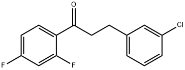 3-(3-クロロフェニル)-2',4'-ジフルオロプロピオフェノン 化学構造式