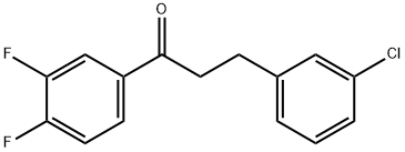 3-(3-CHLOROPHENYL)-3',4'-DIFLUOROPROPIOPHENONE Structure