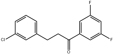 3-(3-クロロフェニル)-3',5'-ジフルオロプロピオフェノン 化学構造式