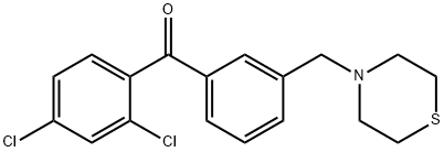 2,4-DICHLORO-3'-THIOMORPHOLINOMETHYL BENZOPHENONE Structure
