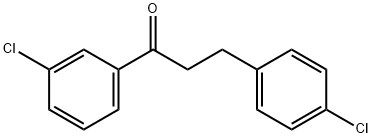 3'-クロロ-3-(4-クロロフェニル)プロピオフェノン 化学構造式