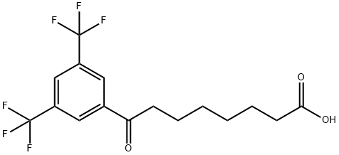 8-(3,5-ジットリフルオロメチルフェニル)-8-オキソオクタン酸 化学構造式