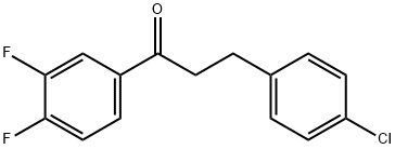 3-(4-クロロフェニル)-3',4'-ジフルオロプロピオフェノン 化学構造式