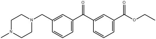 3-CARBOETHOXY-3'-(4-METHYLPIPERAZINOMETHYL) BENZOPHENONE Struktur