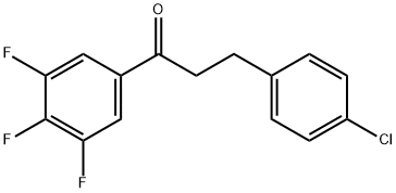 3-(4-クロロフェニル)-3',4',5'-トリフルオロプロピオフェノン 化学構造式