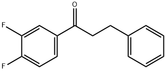 3',4'-ジフルオロ-3-フェニルプロピオフェノン 化学構造式