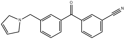 3-CYANO-3'-(3-PYRROLINOMETHYL) BENZOPHENONE Structure