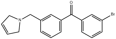 3-BROMO-3'-(3-PYRROLINOMETHYL) BENZOPHENONE Struktur