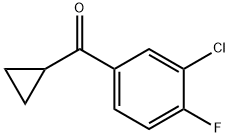 3-クロロ-4-フルオロフェニルシクロプロピルケトン 化学構造式