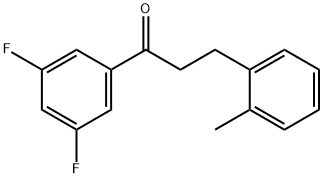 3',5'-DIFLUORO-3-(2-METHYLPHENYL)PROPIOPHENONE Structure