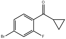 4-ブロモ-2-フルオロフェニルシクロプロピルケトン 化学構造式