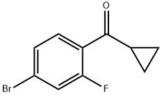 4-BROMO-2-FLUOROPHENYL CYCLOPROPYL KETONE Structure