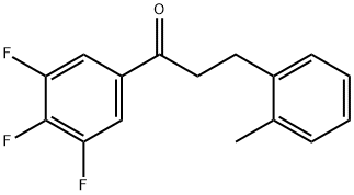 3-(2-メチルフェニル)-3',4',5'-トリフルオロプロピオフェノン 化学構造式
