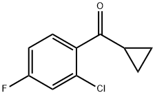 2-CHLORO-4-FLUOROPHENYL CYCLOPROPYL KETONE Structure