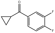 3,4-二氟苯基环丙基甲基酮, 898790-32-4, 结构式