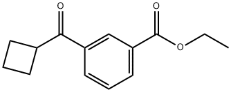 3-カルボエトキシフェニルシクロブチルケトン 化学構造式