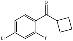 4-BROMO-2-FLUOROPHENYL CYCLOBUTYL KETONE Structure