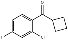 2-CHLORO-4-FLUOROPHENYL CYCLOBUTYL KETONE Structure