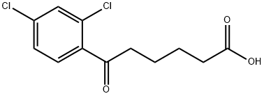 6-(2,4-ジクロロフェニル)-6-オキソヘキサン酸 化学構造式