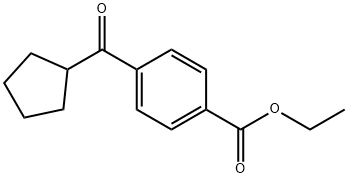 4-(环戊烷羰基)苯甲酸乙酯,898791-40-7,结构式