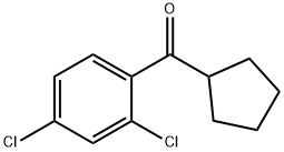 环戊基(2,4-二氯苯基)甲酮 结构式