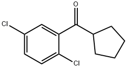 环戊基(2,5-二氯苯基)甲酮 结构式