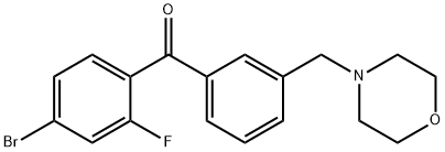 (4-溴-2-氟苯基)(3-(吗啉甲基)苯基)甲酮, 898792-04-6, 结构式