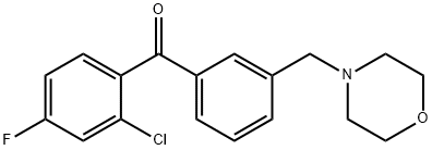 2-CHLORO-4-FLUORO-3'-MORPHOLINOMETHYL BENZOPHENONE|(2-氯-4-氟苯基)(3-(吗啉甲基)苯基)甲酮