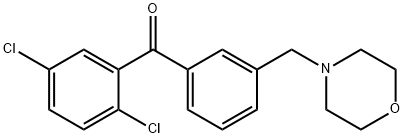 2,5-DICHLORO-3'-MORPHOLINOMETHYL BENZOPHENONE Structure