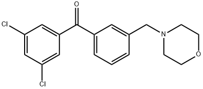 (3,5-二氯苯基)(3-(吗啉甲基)苯基)甲酮, 898792-26-2, 结构式
