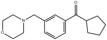 CYCLOPENTYL 3-(MORPHOLINOMETHYL)PHENYL KETONE, 898792-40-0, 结构式