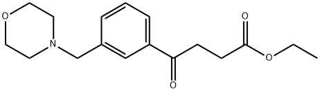 4-[3-(モルホリノメチル)フェニル]-4-オキソ酪酸エチル 化学構造式