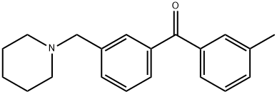 3-METHYL-3'-PIPERIDINOMETHYL BENZOPHENONE Structure