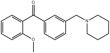(2-甲氧基苯基)(3-(哌啶-1-基甲基)苯基)甲酮, 898792-62-6, 结构式